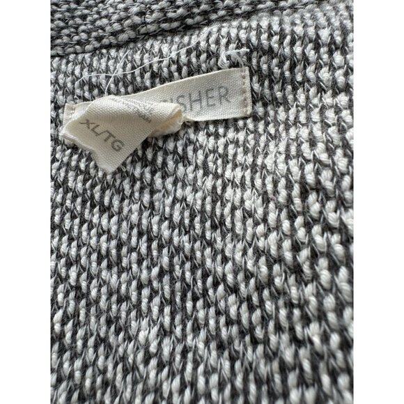 EILEEN FISHER Organic Cotton Open-Front Cardigan Gray Textured Women's Sz XL - Picture 8 of 11